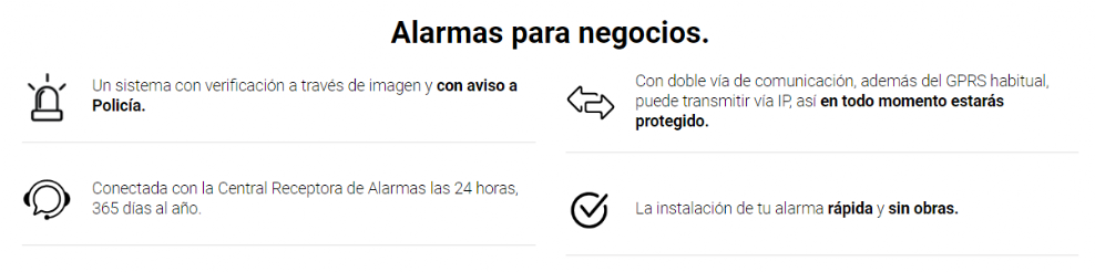 Alarmas para negocios